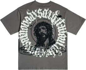Arnodefrance Men Vintage Graphic Tshirts Jesus Printing Alphabet Graffiti Tshirt Cotton Crewneck Tee Shirt