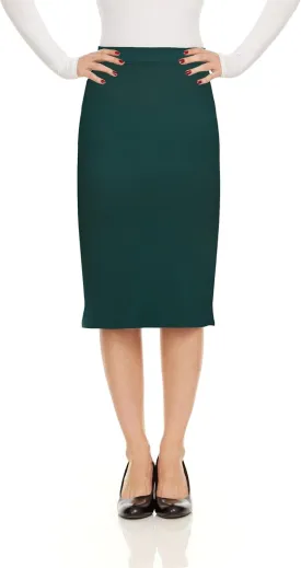 Baby'O Made in The USA Women's Pencil Skirt | Knee Length Pencil Skirt | Tailored Fit Bodycon Stretch Modest Pencil Skirts