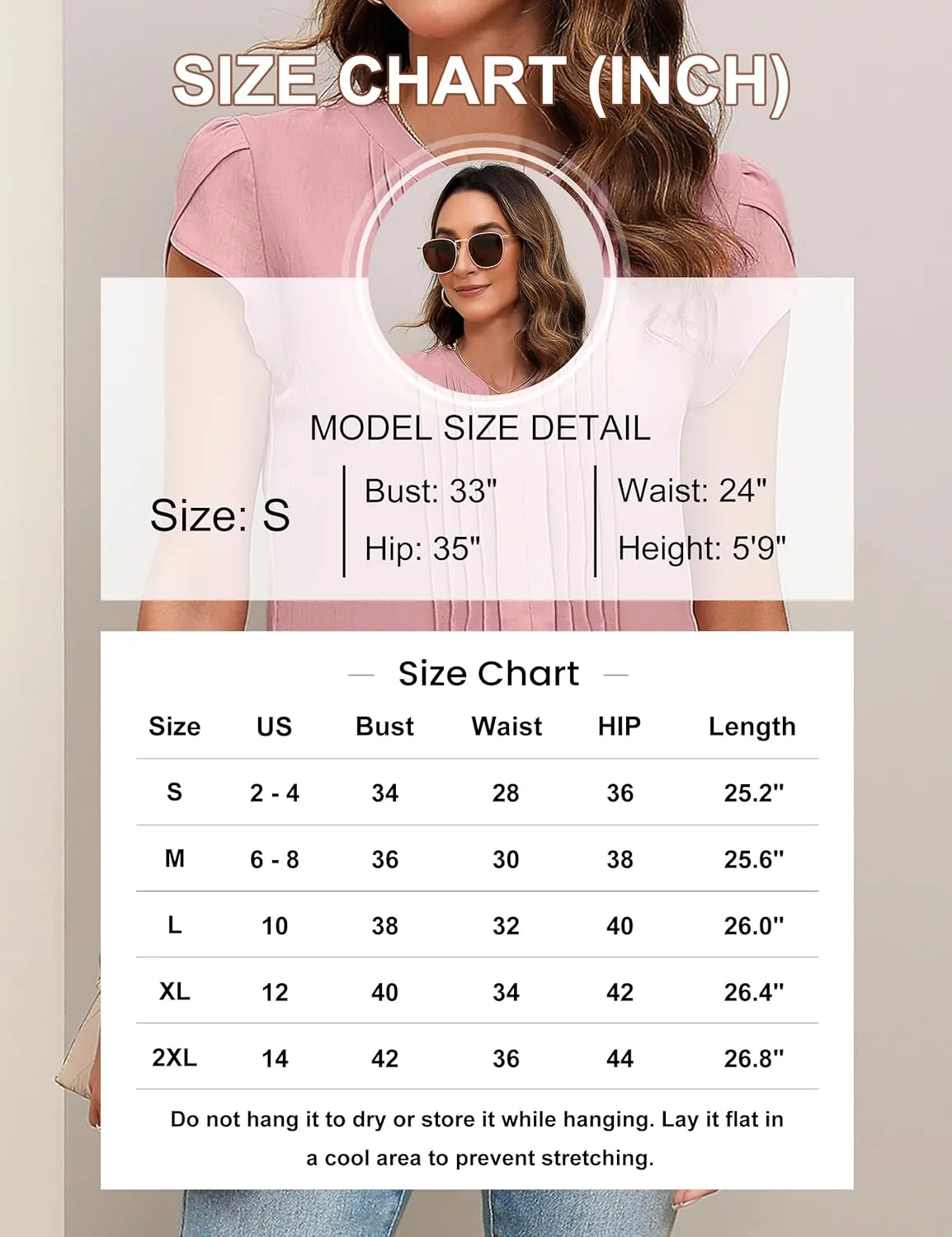 Blooming Jelly Womens Blouses Dressy Causal V Neck Pintuck Short Petal Sleeve Business Tops Ladies Summer Trendy Work Shirt