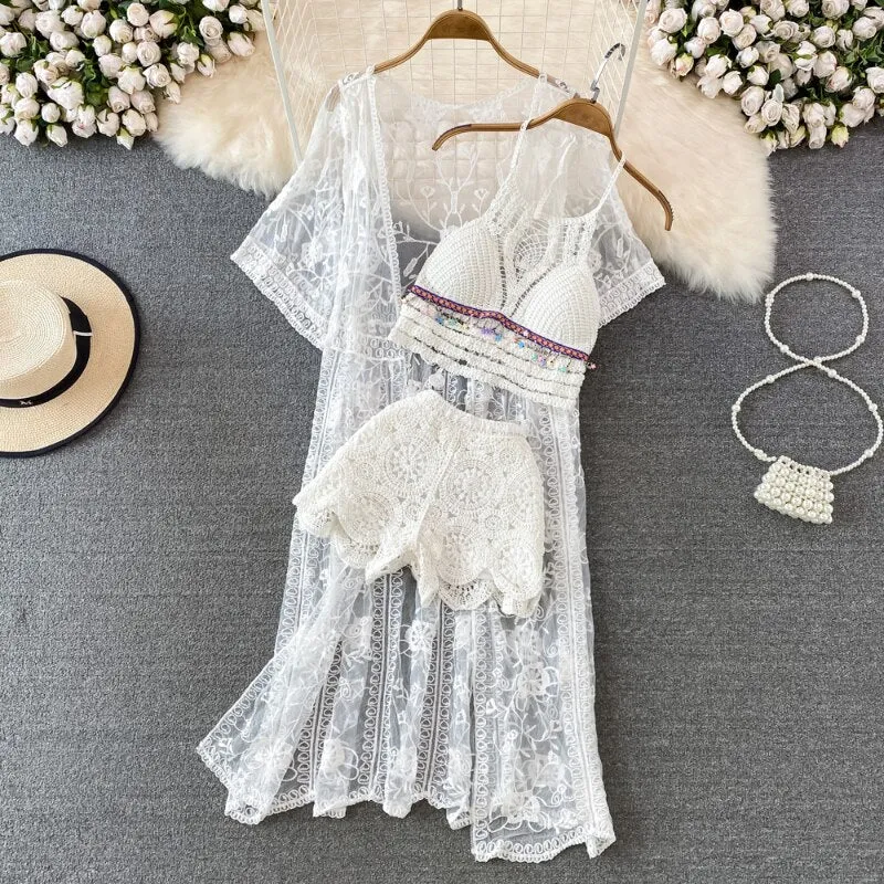 Cabello Three Piece Crochet Set