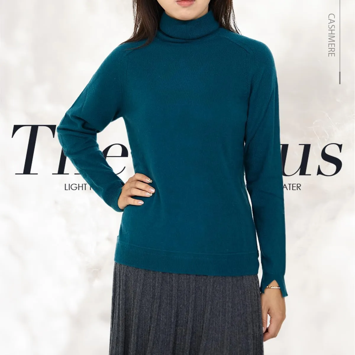 Cashmere Sweaters for Women,100% Cashmere Long Sleeve Sweaters Crew Neck Solid Pullover Jumpers Tops