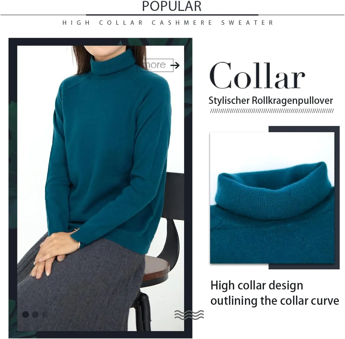 Cashmere Sweaters for Women,100% Cashmere Long Sleeve Sweaters Crew Neck Solid Pullover Jumpers Tops