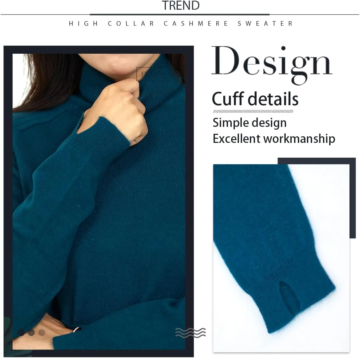 Cashmere Sweaters for Women,100% Cashmere Long Sleeve Sweaters Crew Neck Solid Pullover Jumpers Tops