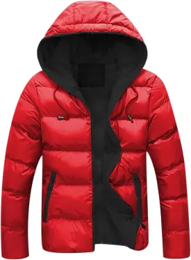 hlysgo Men'S Fall Fashion Down Jacket Lightweight Quilted Fashion Hooded Ouotdoor Padded Down Jackets & Coats