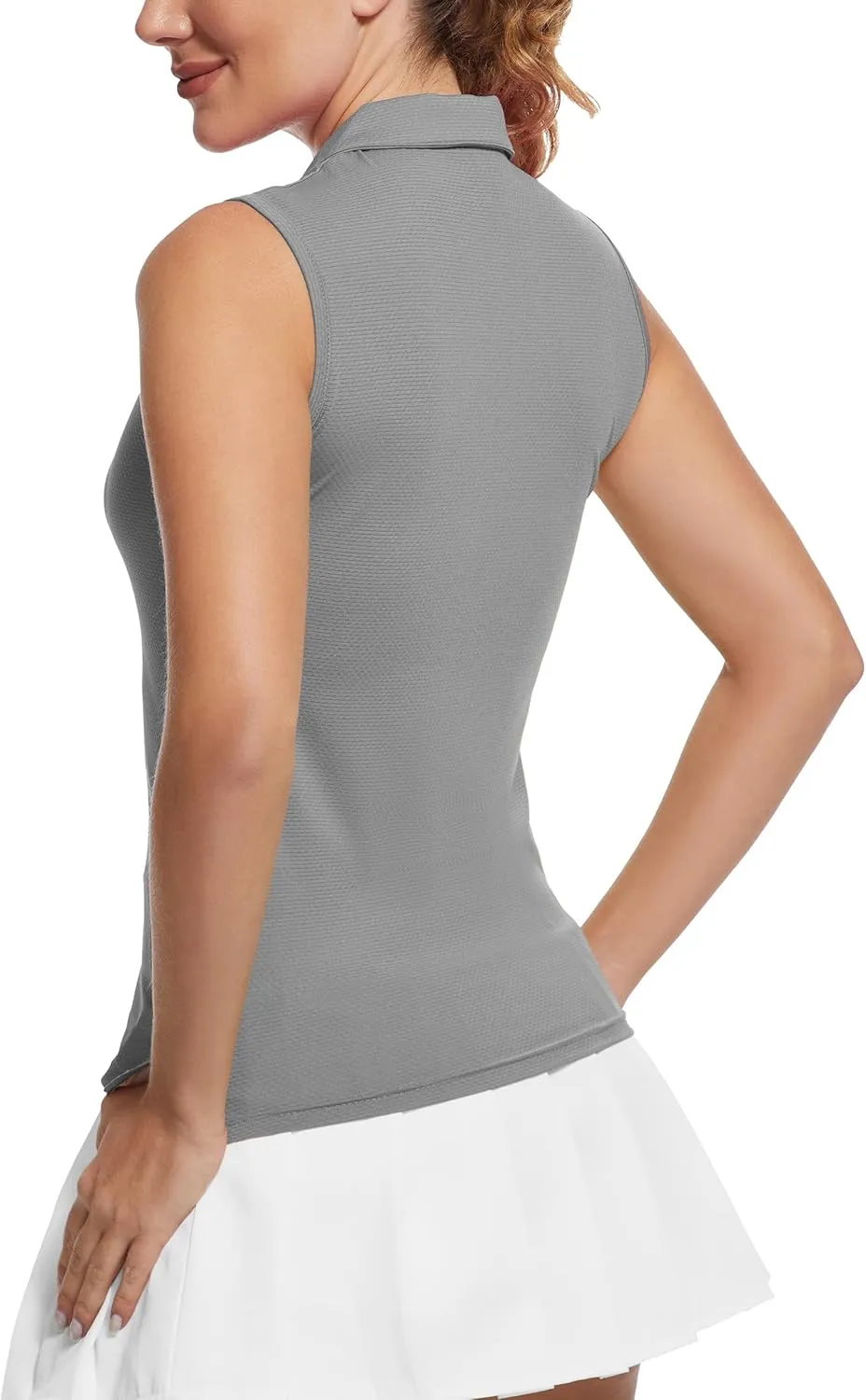 MathCat Women's Sleeveless Golf Shirts UPF 50  Quickly Dry Tennis Polo Lightweight Sports Athletic Tank Tops