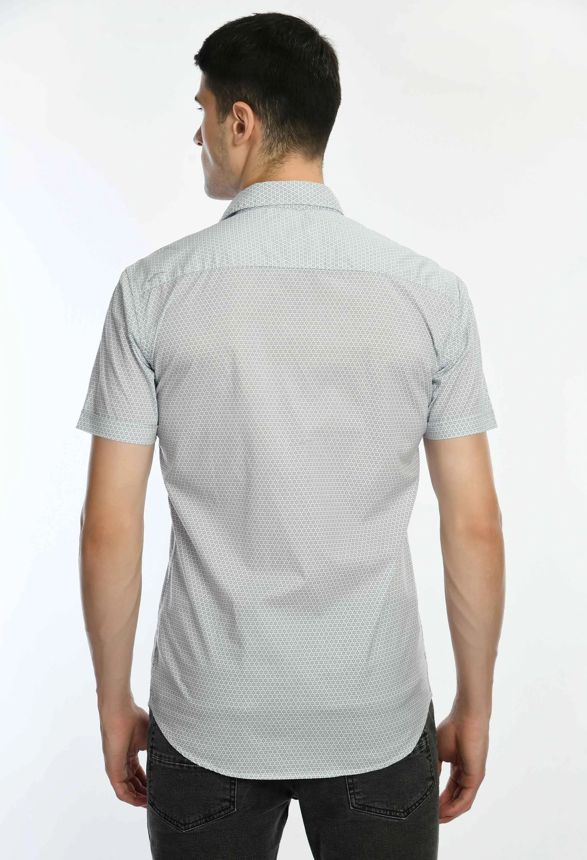 Men's Checked Short Sleeve Regular Fit Shirt