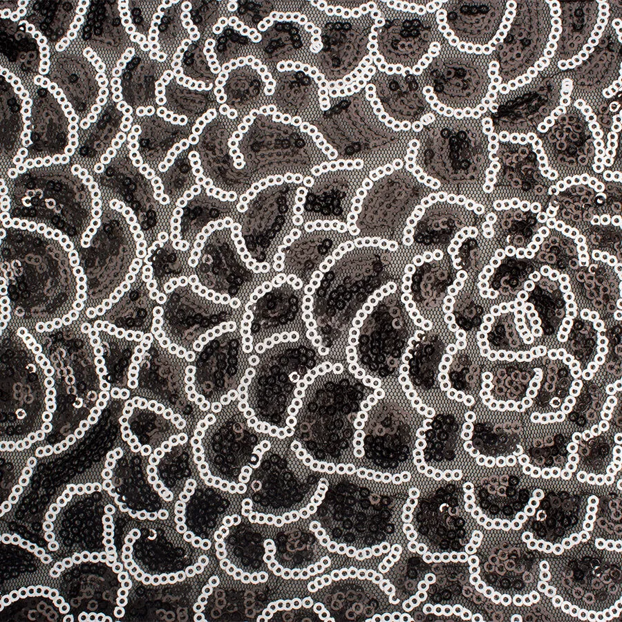 Monochrome Sequinned Tulle