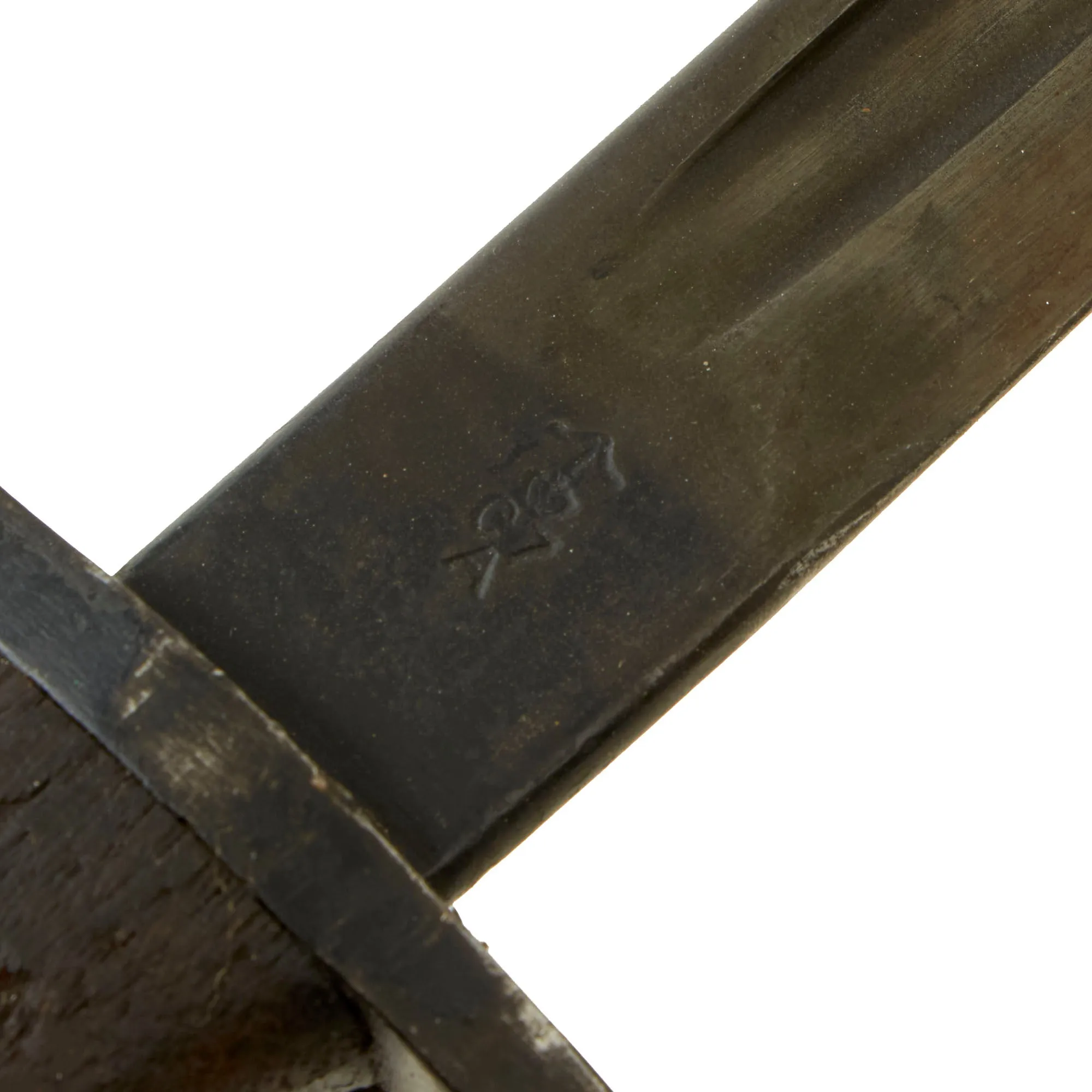 Original U.S. WWI P1913 Enfield Rifle & Trench Gun Bayonet by Remington with Scarce First Pattern M1917 Maxim Patent Scabbard - Dated 1917