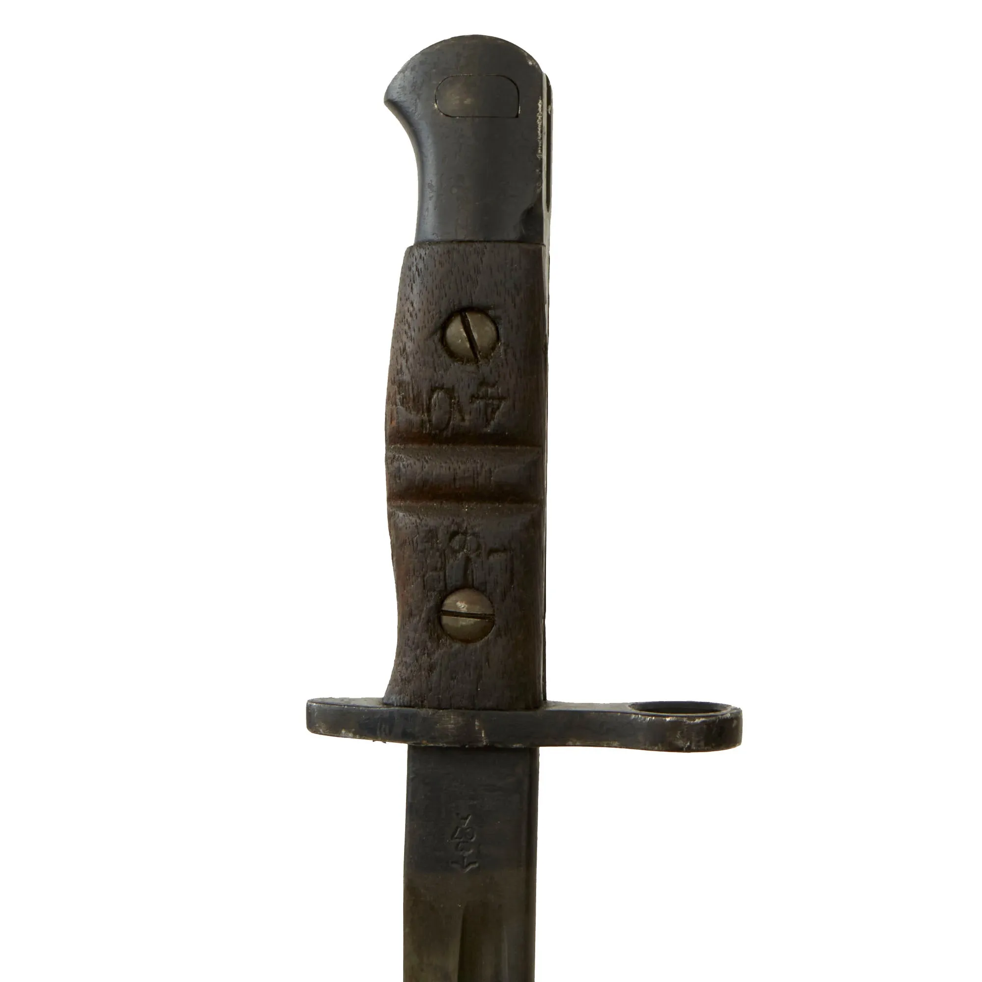 Original U.S. WWI P1913 Enfield Rifle & Trench Gun Bayonet by Remington with Scarce First Pattern M1917 Maxim Patent Scabbard - Dated 1917
