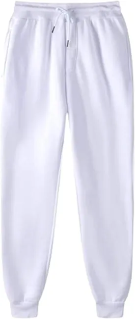 Plus Size Joggers for Women Elastic Waist Thick Casual Sweatpants Solid Athletic Workout Pants with Pockets